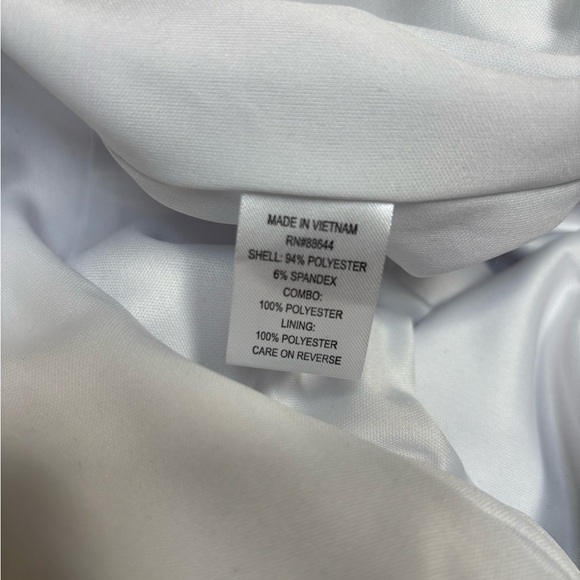 JM STUDIO BY JOHN MEYER Winter White Midi Cocktail Holiday Formal Dress SZ 6 - Picture 10 of 14